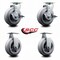Service Caster 6 Inch Thermoplastic Rubber Caster Set with Roller Bearings 2 Brakes 2 Rigid SCC-20S620-TPRRF-TLB-2-R-2 - alternate 5